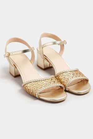 Long Tall Sally Woven Block Heel Sandalseu42
