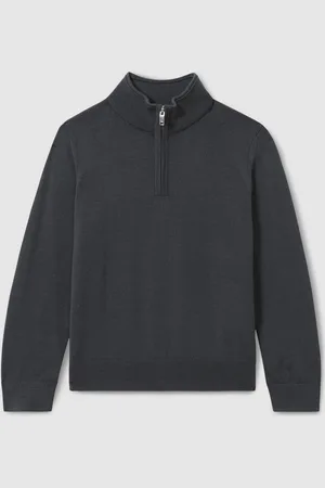 Reiss Pull à col cheminée et demi-zippé en laine mérinos Blackhall6 - 7 ans (116 - 122cm)