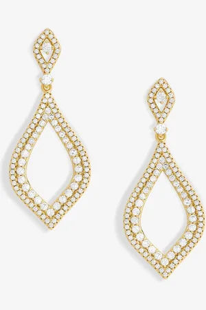 Jon Richard Tone Cubic Zirconia Open Pear EarringsUn an