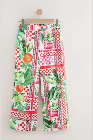 Next Kew Collection Wide Leg 100% Cotton Trousers38 short