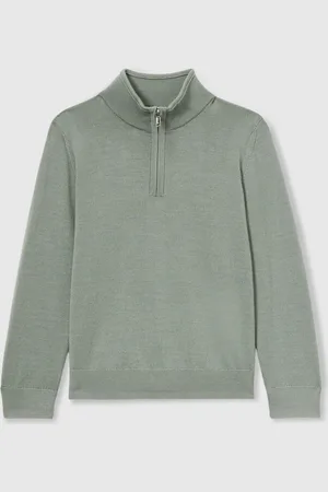 Reiss Blackhall Merino Zipped Funnel-Neck Top4 - 5 ans (104 - 110cm)