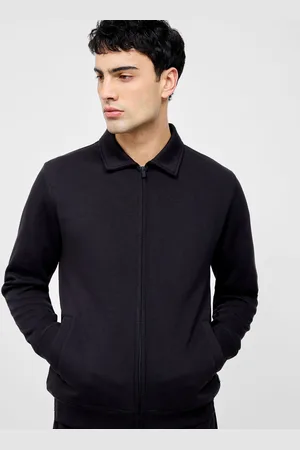 French Connection Blend Zip Through Stretch Collared SweatshirtGrand