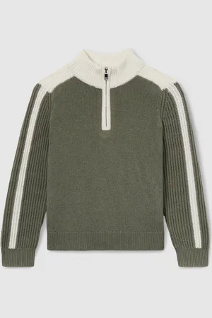 Reiss Carnellis - Pull zippé à quart de tour en laine et coton7 - 8 ans (122 - 128cm)