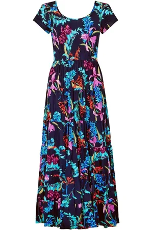 Joe Browns Dark Floral Crinkle Maxi Dress42