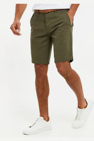 Threadbare Short chino en coton stretch à revers avec ceinture tissée30