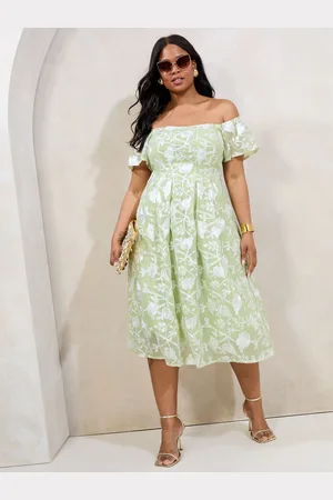 Lipsy London Robe de bal de promo mi-longue brodée à fleurs haut de gamme Bardot50