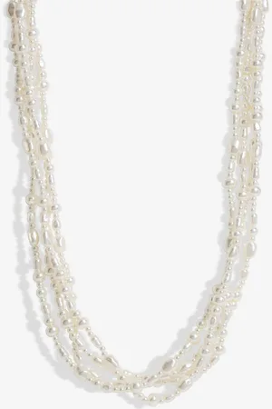 Jon Richard Tone Semi Precious Multi Row Twisted NecklaceUn an