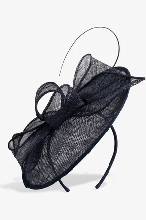 Jon Richard Navy Woven Bow Fascinatorun
