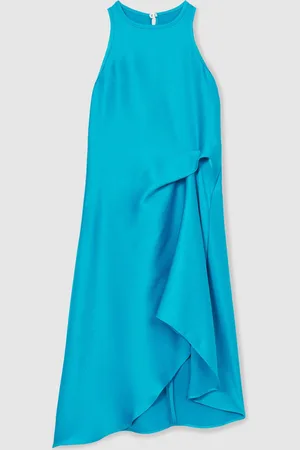 Reiss Robe mi-longue drapée Micah en satin104110cm