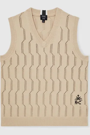 Reiss Thiego Ché Pointelle V-Neck Vestxlarge