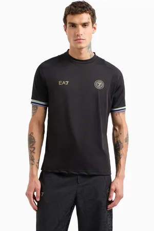 EA7 Emporio Armani Football Inspired Black T-ShirtL