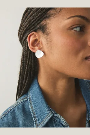 Next Button Stud Earrings Made With Recycled ZincUn an