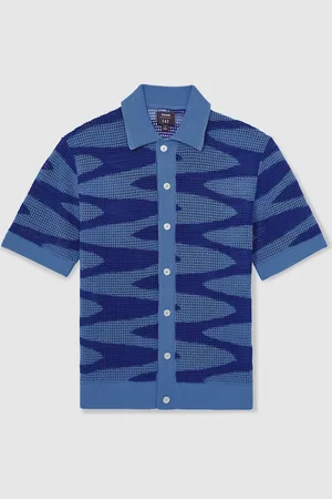Reiss Soliel Ché Wave Crochet Shirtxlarge