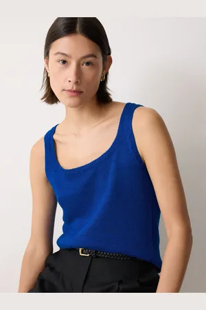 Jigsaw Linen Square Neck Knitted VestMédium