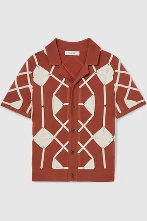 Reiss Chemise Terrazzo en maille à broderie géométrique128134cm