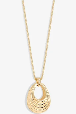 Jon Richard Polished Ridged Long Pendantun