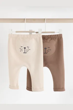 Next Baby Imprimé animal 100% Coton Leggings 2 Paquet (0mths-2yrs)1.5 - 2 ans (86 - 92cm)
