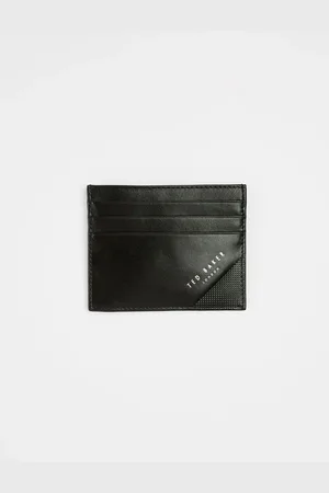 Ted Baker Porte-carte Rifle en cuir avec logo en relief dans le coinonesize