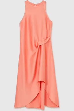 Reiss Robe mi-longue drapée Micah en satin152158cm