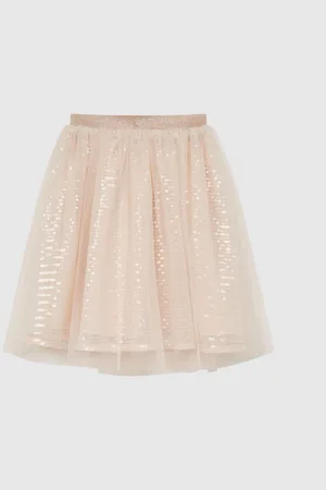 Reiss Jupe mi-longue à sequins Charlotta140146cm