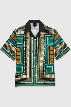 Reiss Sala Ché Printed Cuban-Collar ShirtPetit