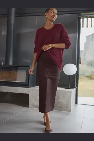 Next Jupes Mi-long en cuir véritable de première qualité42