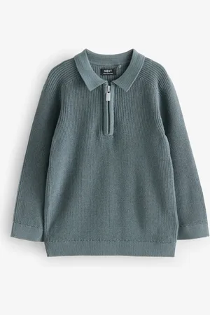 Next Manches longues Quarter Zip Knitted Polos (3mths-7yrs)2 - 3 ans (92 - 98cm)