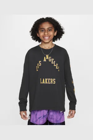 Nike T-shirt à manches longues NBA Max90 Los Angeles Lakers 2023/24 City Edition pour ado (garçon)