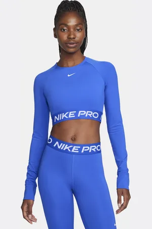 Nike Haut court à manches longues Dri-FIT Pro pour femme