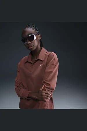 Nike Polo oversize à manches longues Sportswear Essential pour femme