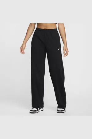Nike Pantalon de survêtement taille mi-haute à ourlet ouvert en molleton Sportswear Chill Terry pour femme