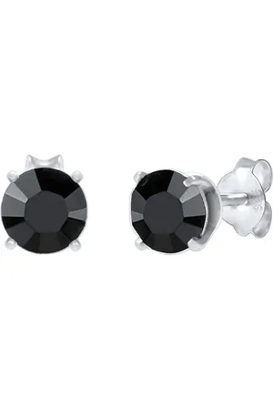 Kuzzoi Géo Minimal Cristaux Noir Boucles d