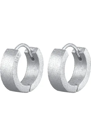 Kuzzoi Créoles brossés masculins en 925/1000 argent massif 1 pieces male