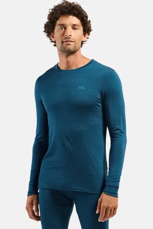 Odlo Ensemble de sous-vêtements techniques Natural 100% Merino Warm pour enfant pour homme, XXL