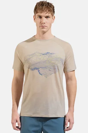 Odlo T-shirt à motif topographique Ascent Performance Wool 130 pour homme, M