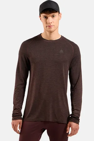 Odlo T-shirt de running sans coutures à manches longues Essentials pour homme, M