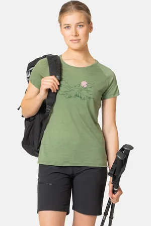 Odlo T-shirt à imprimé vallée Ascent Performance Wool 130 pour femme, S