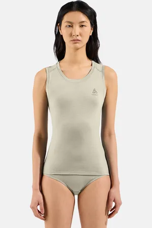Odlo Débardeur technique à col V en laine mérinos 160 Natural pour femme, M