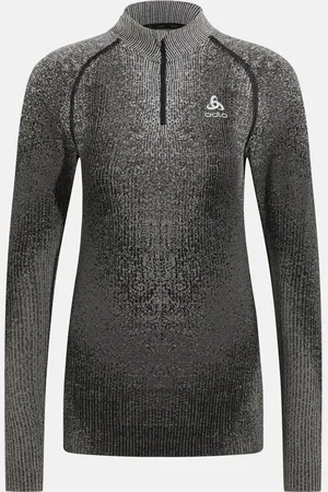 Odlo Sous-vêtement technique à demi-zip POW Blackcomb pour femme, L
