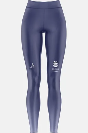 Odlo Pantalon de course performance Marathon de ski de l’Engadine pour femme, L