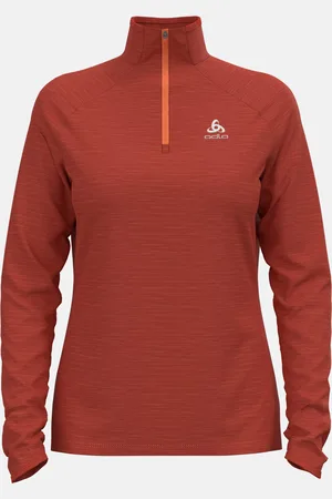 Odlo Pull à manches longues et col zippé Run Easy pour femme, XS