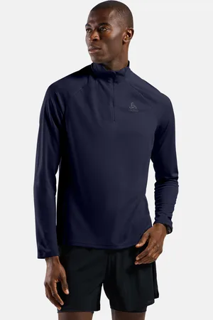 Odlo Veste de running à col zippé Essentials pour homme, XXL