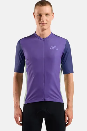 Odlo Maillot de cyclisme à zip intégral et imprimé héritage Essentials pour homme, L