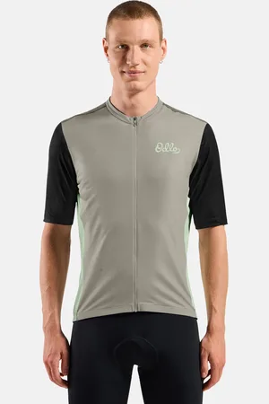 Odlo Maillot de cyclisme à zip intégral et imprimé héritage Essentials pour homme, S