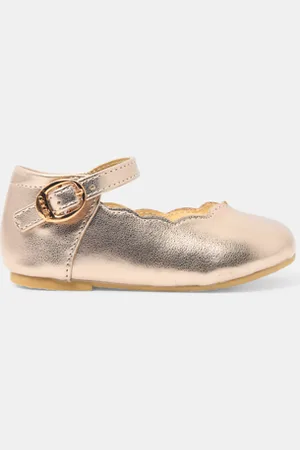 Obaïbi Ballerines cérémonie brillantes dorées bébé fille