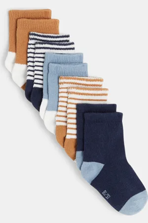 Obaïbi Chaussettes assorties (lot de 5) bleues bébé garçon