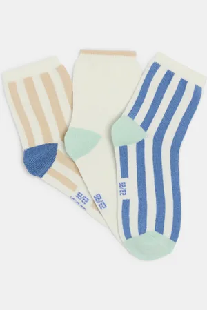 Obaïbi Chaussettes rayées beige bébé garçon