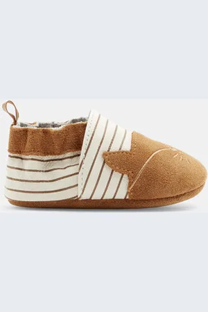 Obaïbi Chaussons cuir frimousse chat naissance