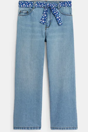 Okaïdi Jean large ceinturé en denim Fille