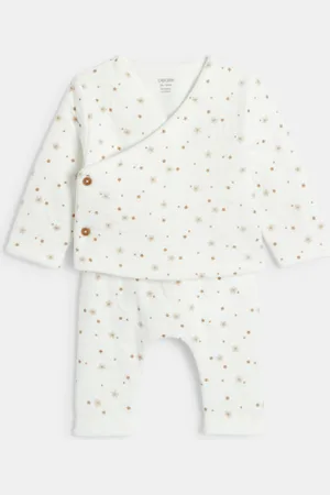 Obaïbi Ensemble 3 pièces coton étoiles naissance garçon